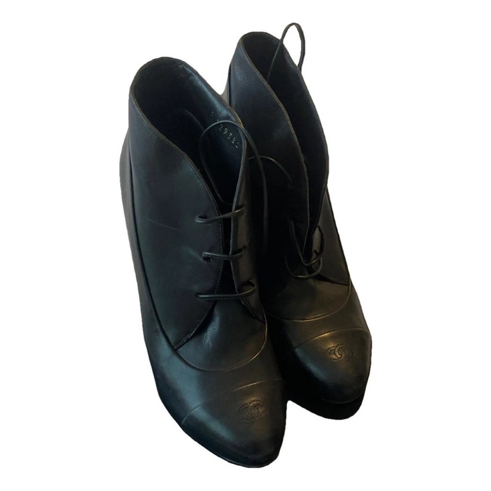CHANEL Black Ankle Boots